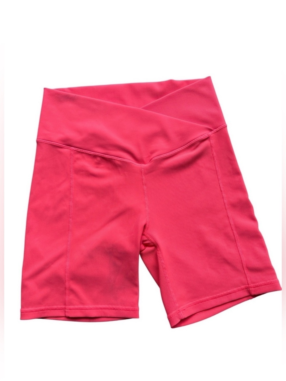 Wilo the Label Bike Shorts Women’s Orange Yoga Elastic High Rise  Size Large